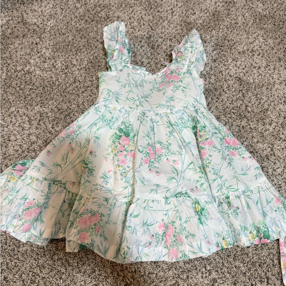 Janie and Jack Pink and Green Floral Dress